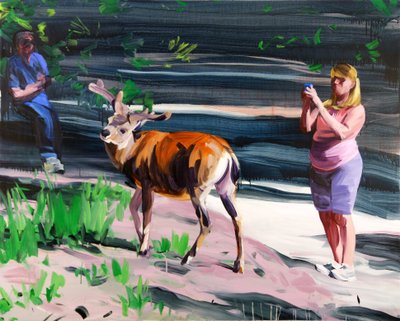 Actéon, 2014 (acrílico sobre lienzo) de Olivier Morel