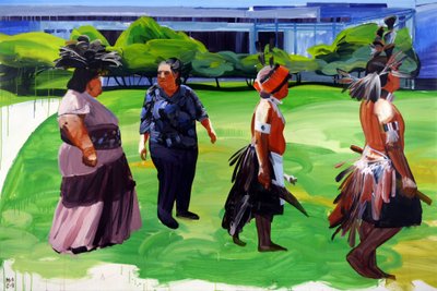 El nuevo mundo, 2011 (acrílico sobre lienzo) de Olivier Morel