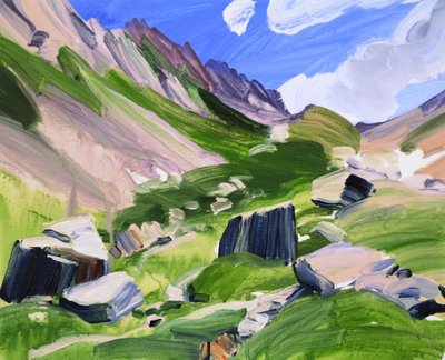 Leukerbad 15, 2012 (acrílico sobre lienzo) de Olivier Morel