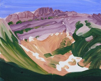 Leukerbad 17, 2012 (acrílico sobre lienzo) de Olivier Morel