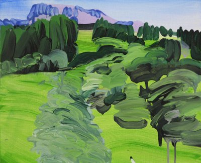 Leukerbad 1, 2012 (acrílico sobre lienzo) de Olivier Morel
