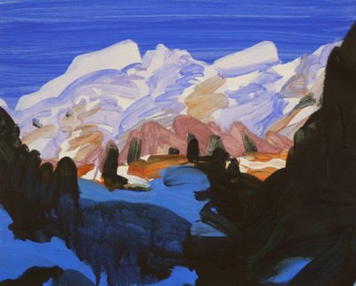 Leukerbad 22, 2012 (acrílico sobre lienzo) de Olivier Morel