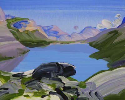 Leukerbad 23, 2012 (acrílico sobre lienzo) de Olivier Morel