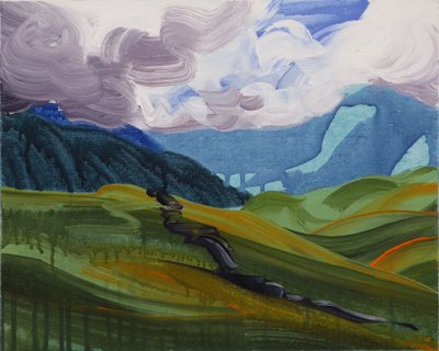 Leukerbad 26, 2014 (acrílico sobre lienzo) de Olivier Morel