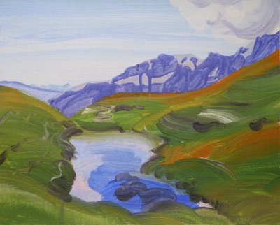 Leukerbad 27, 2014 (acrílico sobre lienzo) de Olivier Morel