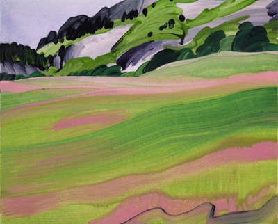Leukerbad 2, 2012 (acrílico sobre lienzo) de Olivier Morel