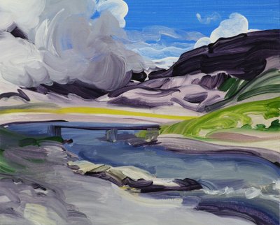 Leukerbad 30, 2014 (acrílico sobre lienzo) de Olivier Morel