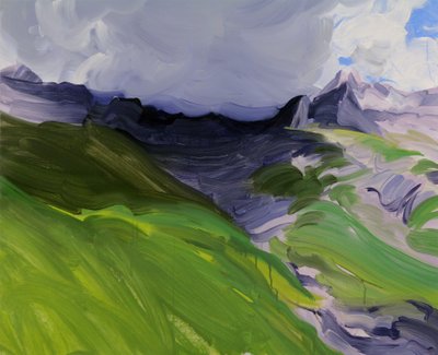 Leukerbad 32, 2014 (acrílico sobre lienzo) de Olivier Morel