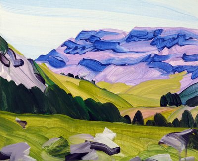Leukerbad 33, 2017 (acrílico sobre lienzo) de Olivier Morel