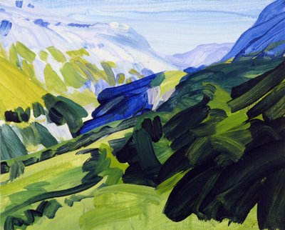 Leukerbad 34, 2017 (acrílico sobre lienzo) de Olivier Morel