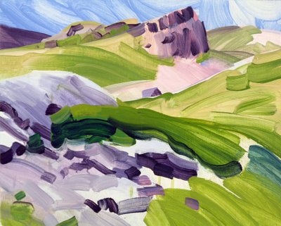 Leukerbad 35, 2017 (acrílico sobre lienzo) de Olivier Morel