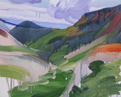 Leukerbad 4, 2012 (acrílico sobre lienzo) de Olivier Morel