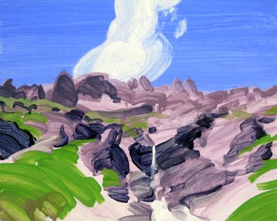 Leukerbad 8, 2012 (acrílico sobre lienzo) de Olivier Morel