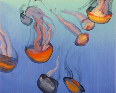 Méduses 15, 2013 (acrílico sobre lienzo) de Olivier Morel