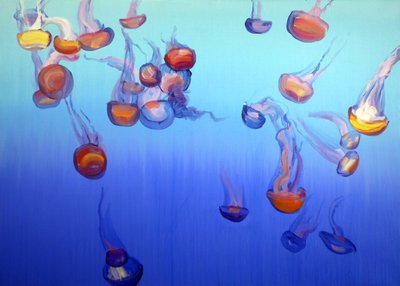 Méduses 4, 2012 (acrílico sobre lienzo) de Olivier Morel