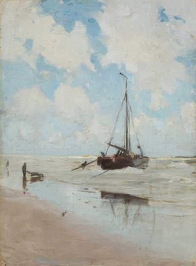 Barco de pesca en la playa de Olof Jernberg