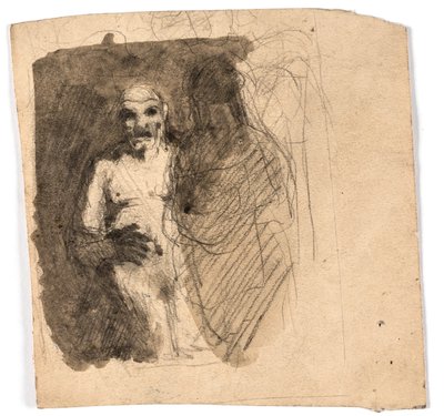 Estudio de composición de dos figuras enfrentadas de Oluf Hartmann
