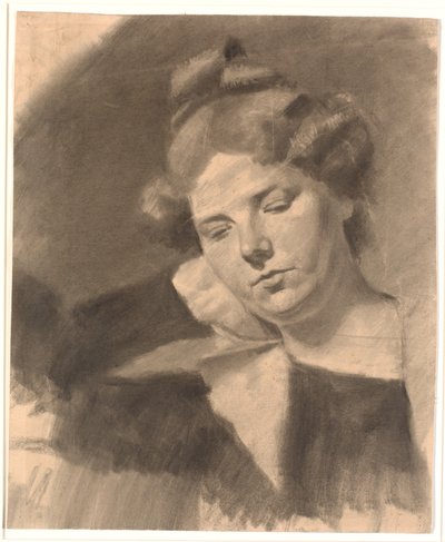 Retrato de Kathrine (Ketty) Mathilde Antonia Nielsen, nacida Rask. (nacida en 1878, casada con el escultor Kai Nielsen en su primer matrimonio) de Oluf Hartmann
