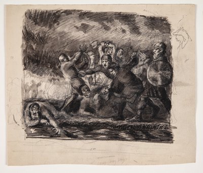 Escena de batalla de Oluf Hartmann