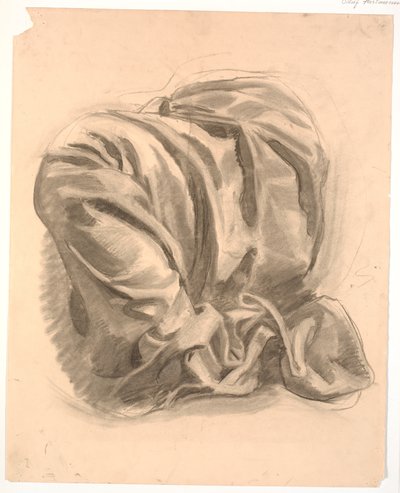Estudio de drapería, descansando sobre una pierna de Oluf Hartmann