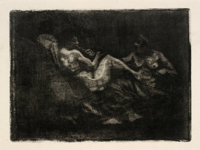Dos brujas peleando por un palo de escoba de Oluf Hartmann