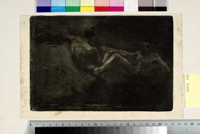 Dos brujas peleando por una escoba de Oluf Hartmann