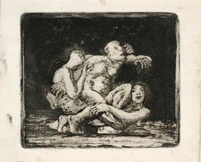 Dos mujeres peleando por un hombre de Oluf Hartmann