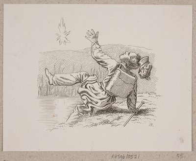 El hombre de la linterna y el caminante de Oluf Olufsen Bagge