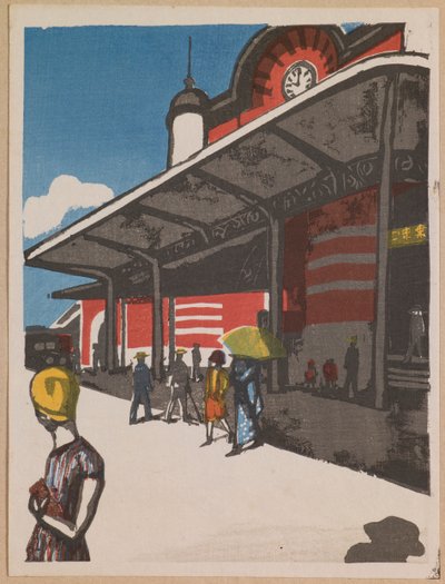 Estación de Tokio, de la serie “Recuerdos de Tokio” de Onchi Kôshirô
