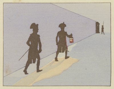 Un teniente en Valence en 1785, Napoleón hacía la patrulla nocturna todos los días de Onfray de Breville Job