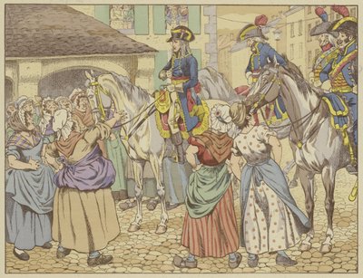 En París en 1795 durante una hambruna, una pescadera reprochó a Napoleón por engordar a expensas del pueblo. Sonriendo, respondió: Mírame y di cuál de los dos es el más gordo. de Onfray de Breville Job