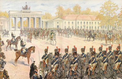 Napoleón entrando en Berlín en triunfo de Onfray de Breville Job