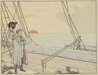 Napoleón a bordo del HMS Bellerophon después de haberse rendido a los británicos, 15 de julio de 1815 de Onfray de Breville Job