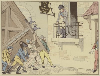 La ciudad de Grenoble abre sus puertas a Napoleón a su regreso del exilio en Elba, 7 de marzo de 1815 de Onfray de Breville Job