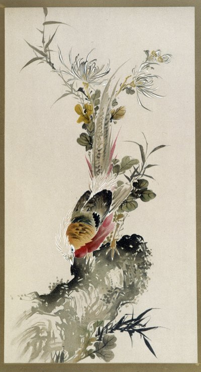 Faisán - acuarela, por Onishi Keisaie de Onishi Keisai