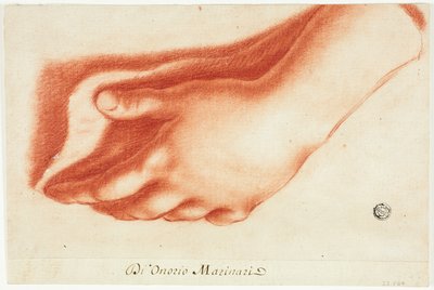 Molde de escayola de la mano izquierda de Onorio Marinari