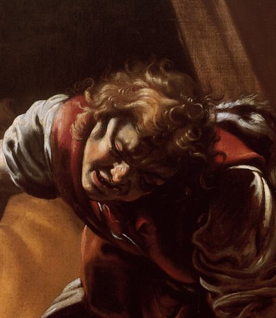 Detalle de David de David y Goliat de Orazio Borgianni