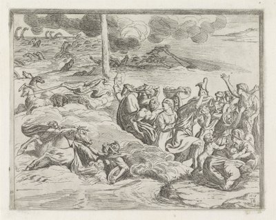 Paso por el Mar Rojo Pinturas en la Logia de Rafael (título de la serie) de Orazio Borgianni