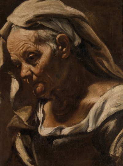 Cabeza de una Anciana, después de 1610. de Orazio Borgianni