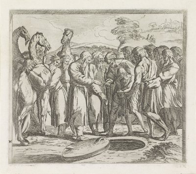José vendido por sus hermanos Pinturas en la Logia de Rafael (título de la serie) de Orazio Borgianni