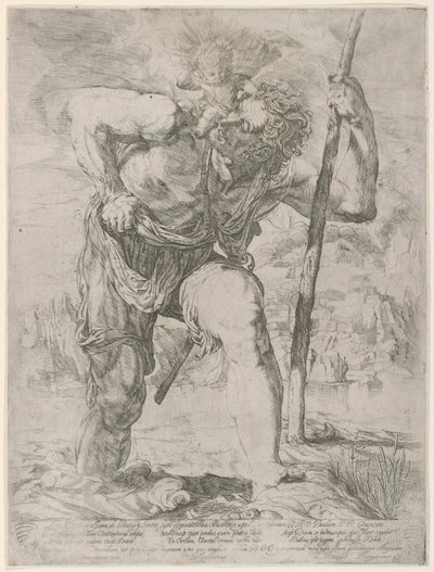 San Cristóbal cargando al Niño Jesús de Orazio Borgianni