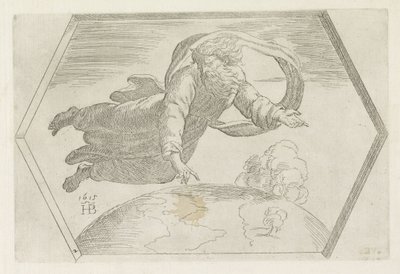 Creación del cielo y la tierra Pinturas en la Logia de Rafael (título de la serie) de Orazio Borgianni
