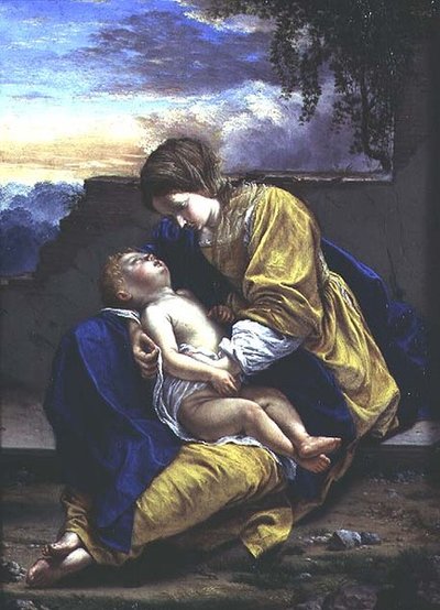 Madonna y el Niño de Orazio Gentileschi