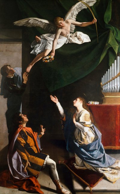Los santos mártires Cecilia, Valeriano y Tiburcio de Orazio Gentileschi