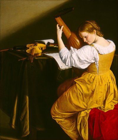 El jugador de laúd, c.1612-20 de Orazio Gentileschi