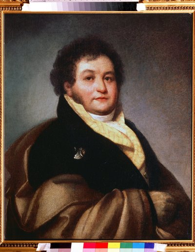 Retrato del Conde Vasili Musin-Pushkin-Bruce (Moussin Pouchkine Bruce) (1773-1836) (Retrato del Conde Vasili Musin Pushkin Brus). Pintura de Oreste Adamovich Kiprensky (Kiprenski) (1782-1836), óleo sobre lienzo de Orest Adamovich Kiprensky
