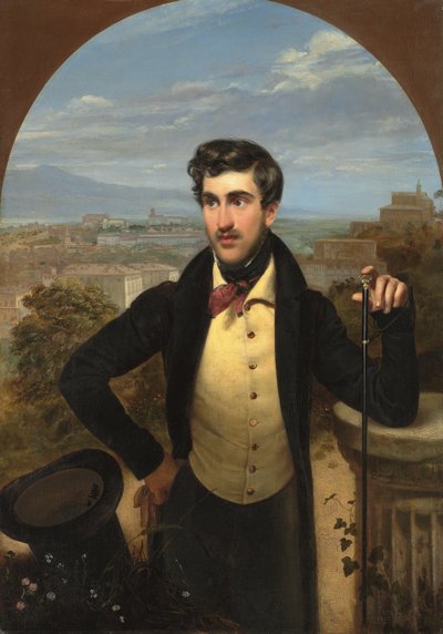 Retrato del príncipe Mikhail Alexandrovich Galitzine de Orest Adamovich Kiprensky