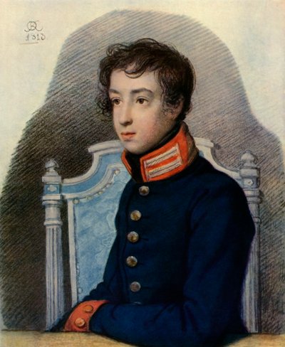 Retrato de Alexandr Pavlovich Bakunin, 1813 de Orest Adamovich Kiprensky