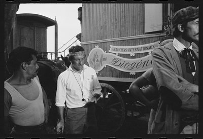Louis Malle con el equipo en el set de 