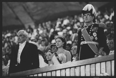 La princesa Margarita y el primer ministro Bustamante celebrando la independencia de Jamaica de Orlando Suero